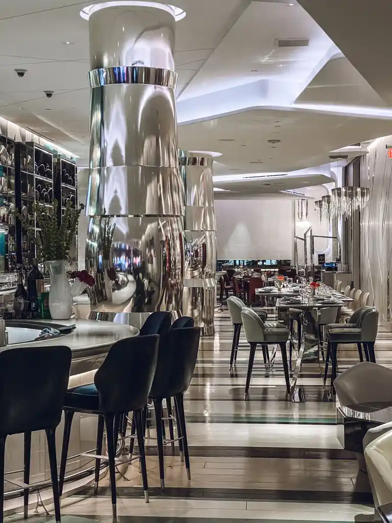 Exclusive VIP lounge atmosphere
