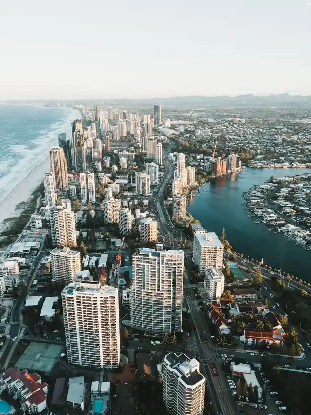 Aerial view of Broadbeach Gold Coast