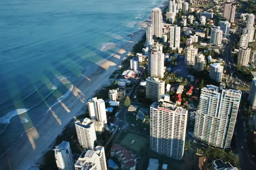 Gold Coast coastline and skyline